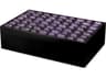 Black X Faux Amethyst Jewelry Box