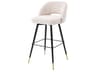 Cliff Bar Stool Set of 2 Bouclé Cream Upholstered