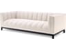 Ditmar Boucle Cream Black Base Upholstered Sofa