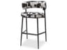 Folsom Bar Stool in Brooklyn Black Upholstered Fabric