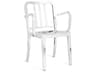 Heritage Polished Aluminum Dining Arm Chair