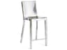 Hudson Polished Aluminum Counter Stool with Arms
