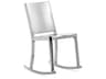 Hudson Polished Aluminum Rocker Dining Side Chair