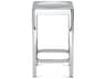 Polished Aluminum High Counter Stool