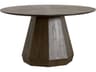 Traditions Coulter Round Wood Burnished Brown Dining Table