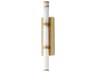 Aragon 3-Light White Alabaster Gold Wall Sconce