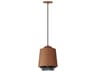 1-Light Brick Black Brown LED Cylinder Mini Pendant
