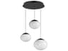 Nimbus 3-Light Black Globe Pendant