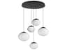 Nimbus 5-Light Black Globe Pendant