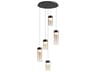 Highball 5-Light Gunmetal Cylinder Pendant