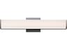 Baritone 1-Light Satin Nickel Glass LED Vanity Light