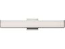 Baritone 1-Light Satin Nickel Glass LED Vanity Light