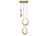 Lyra 3-Light Gold Round Pendant