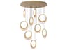 Lyra 9-Light Gold Round Pendant