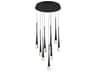 Pierce 9-Light Black Crystal LED Pendant