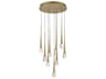 Pierce 9-Light Gold Crystal LED Pendant
