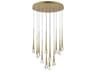 Pierce 12-Light Gold Crystal LED Pendant