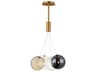 Burst 4-Light Gold Globe Pendant