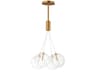 Burst 4-Light Gold Globe Pendant