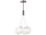 Burst 4-Light Satin Nickel Glass LED Globe Pendant