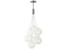Burst 9-Light Satin Nickel Glass LED Globe Pendant