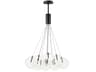 Burst 12-Light Black Globe Pendant