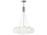 Burst 12-Light Satin Nickel Glass LED Globe Pendant