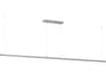 Continuum 1-Light Satin Aluminum Silver LED Linear Island Pendant