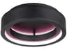 I-corona 1-Light Black LED Round Flush Mount