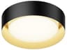 Echo 1-Light Black Gold LED Drum Flush Mount