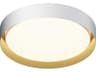 Echo 1-Light White Gold LED Drum Flush Mount