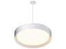 Echo 1-Light White LED Drum Pendant