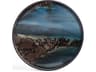 Slate Organic Tray Round Decorative Accent