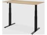 Bok Oak With Black Adjustable Desk
