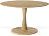 Torsion Solid Oak Dining Table Sculptural
