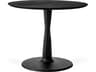Torsion Dining Table in Black Oak Round