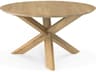 Circle Oak Round Dining Table 54-Inch