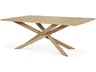 Mikado Oak Dining Table Sculptural Interlocking Base