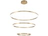 Spunto 3-Light Gold Round Tiered Pendant