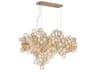 Trento 12-Light Antique Gold Glass Island Pendant