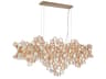 Trento 15-Light Antique Gold Glass Island Pendant