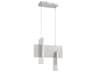 Coburg 1-Light Aluminium Silver LED Geometric Linear Island Pendant