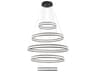 Forster 584-Light Black Round Tiered Chandelier