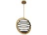 Ombra 2-Light Brass Globe Pendant