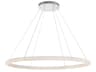 Sassi 1-Light Chrome Crystal LED Linear Round Pendant