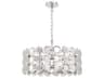 Perrene 6-Light Chrome Crystal Drum Geometric Linear Chandelier