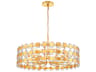 Perrene 8-Light Gold Crystal Pendant