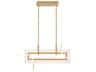 Inizio 1-Light Gold LED Geometric Linear Island Pendant