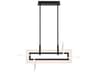 Inizio 1-Light Black LED Geometric Linear Island Pendant