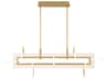 Inizio 1-Light Gold LED Geometric Linear Island Pendant